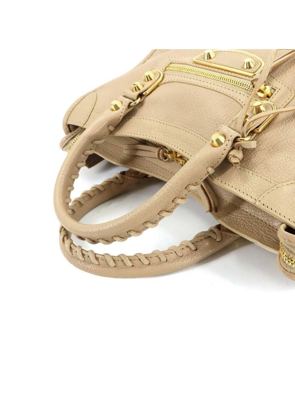 Balenciaga Classic Metallic Edge City 2-Way Hand Bag Leather Beige - Picture 6 of 10